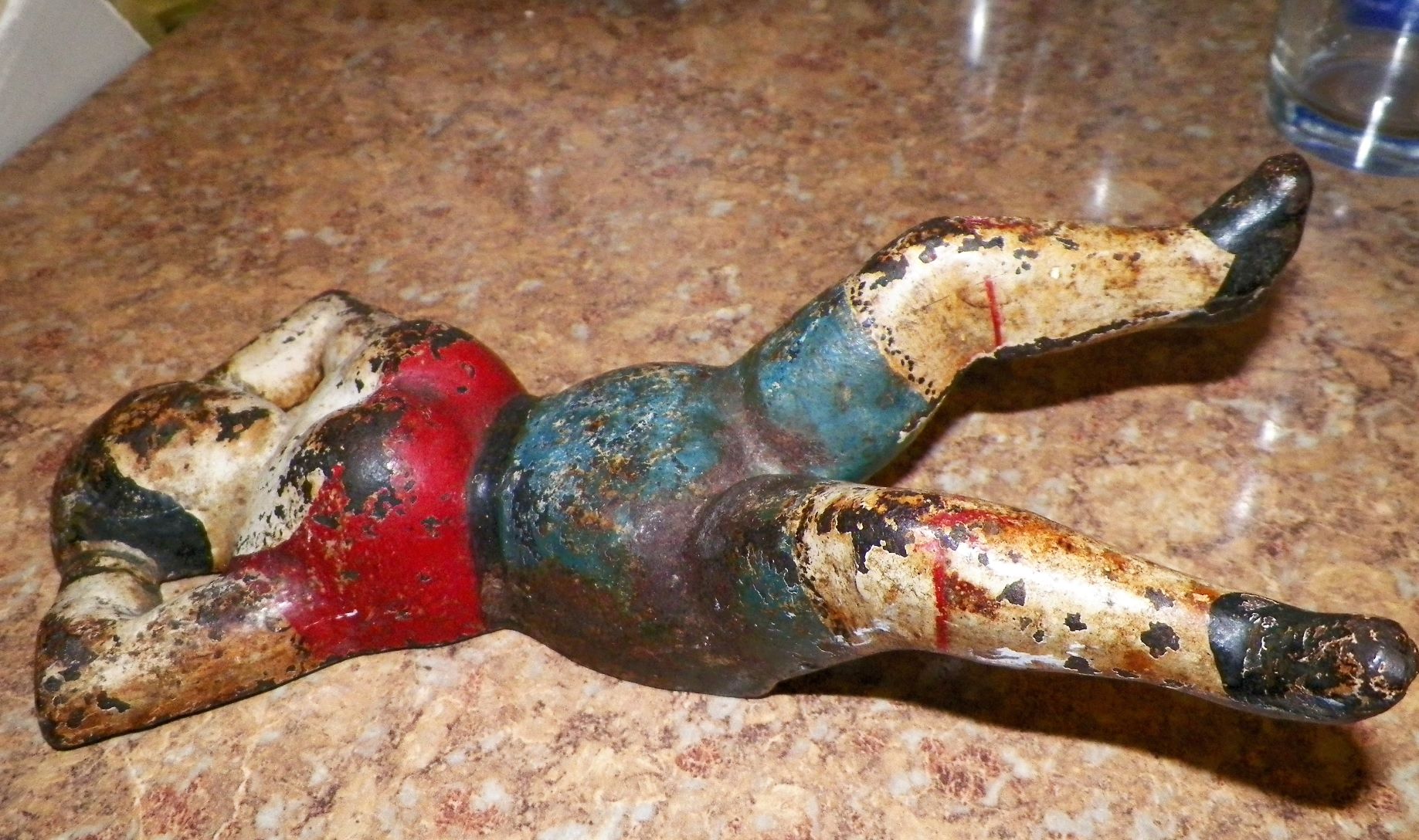 COLLECTIBLE CAST IRON MUSCLE WOMAN DOOR STOP 5BAA.JPG