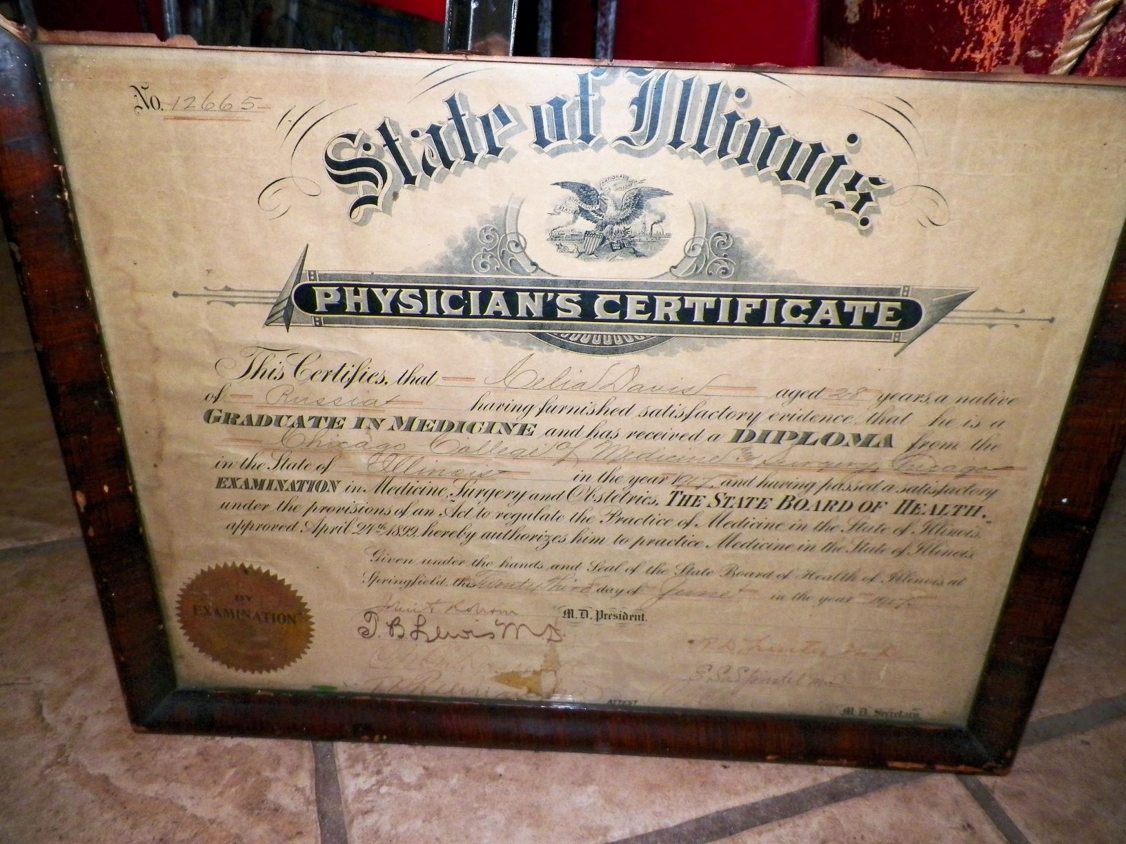 COLLECTIBLE DEGREE DIPLOMA MEDICAL 2AA.JPG