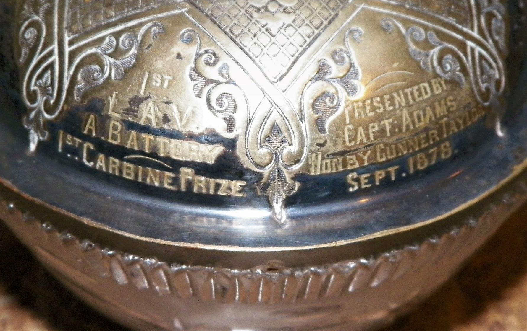 COLLECTIBLE GLASS AND SILVER ARMY NAVY 1ST PLACE TOP 3AA.JPG