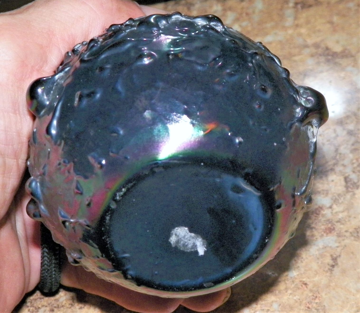 COLLECTIBLE PERFUME BOTTLE BLUE ISH 5AA.JPG