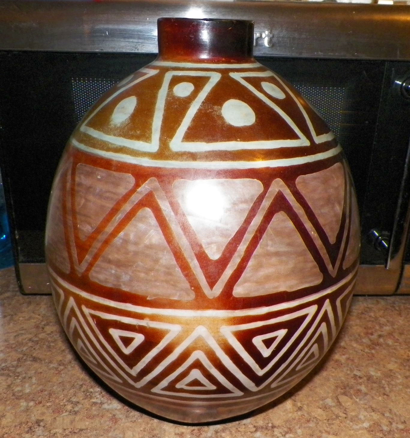 LARGE ROUND VASE SIGNED PARIS; NEED HELP w/ARTIST SIGNATURE