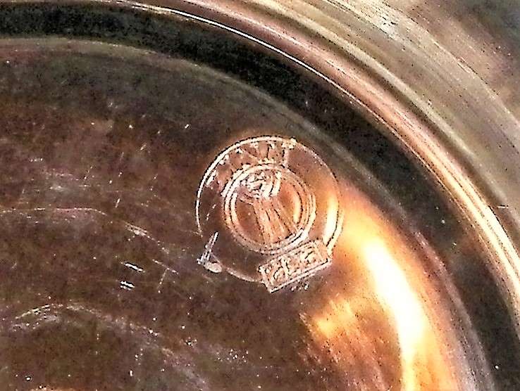 COLLECTIBLE TOBACCO JAR ALUMINUM GERMAN WRITING 3AAA.JPG