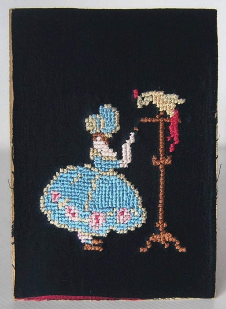 CrossStitchPictureGirlCrinolineSkirtParrottStand-b.jpg