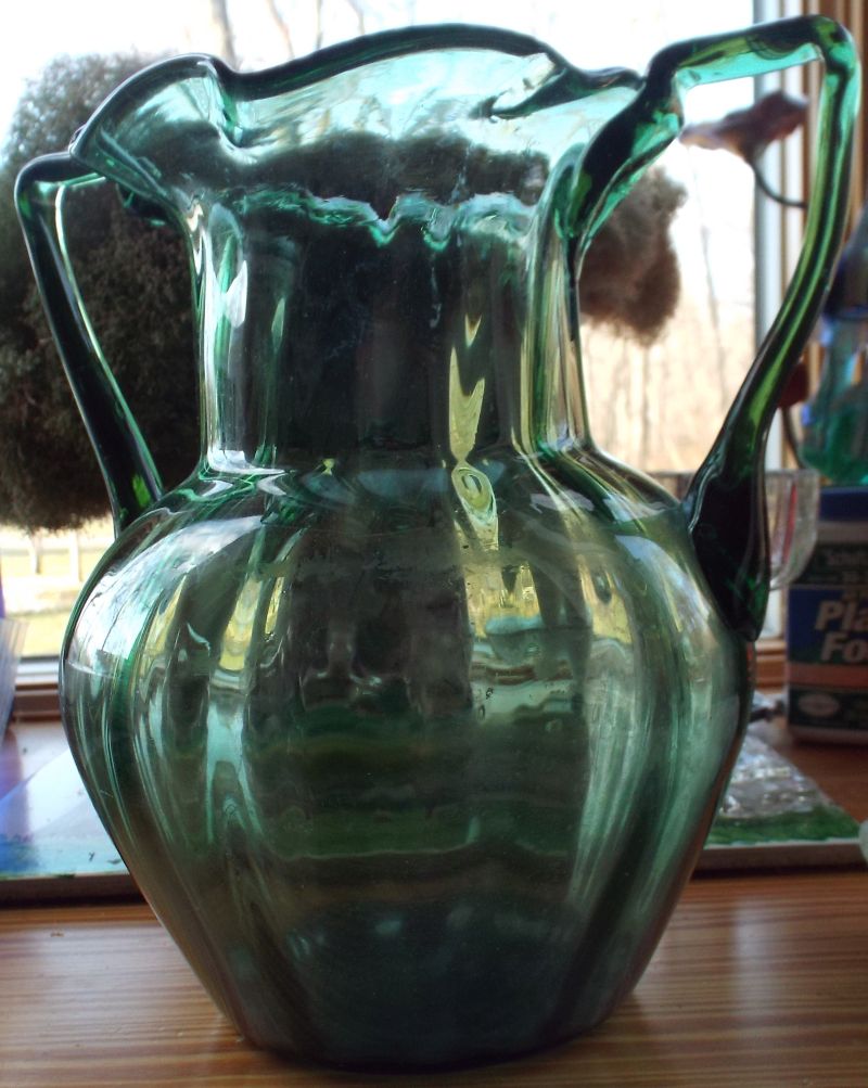 Glassies I did it again mystery Green hand made glass vase