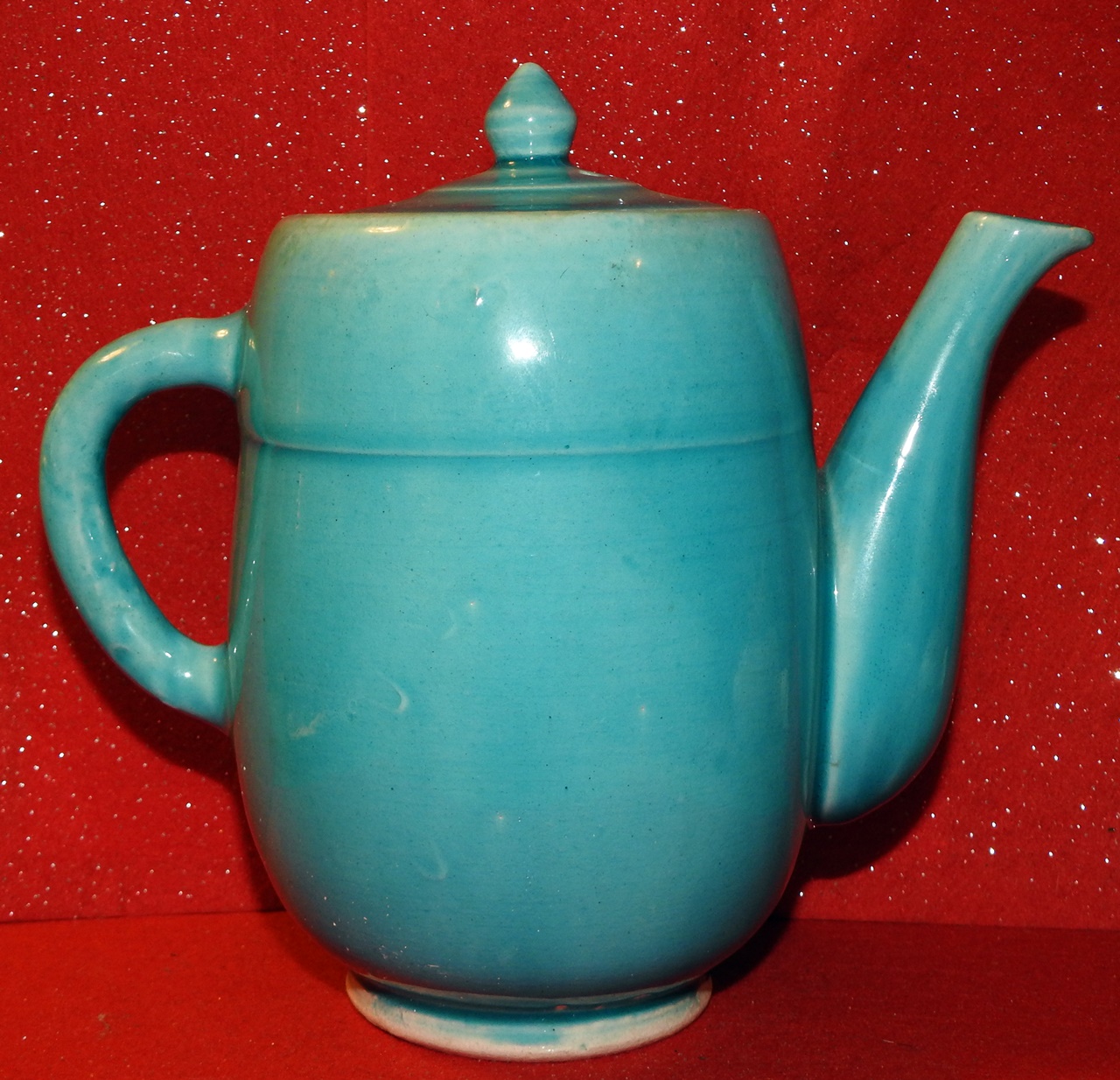 Do you recognize the mark on this turquoise coffee/tea pot? Antiques