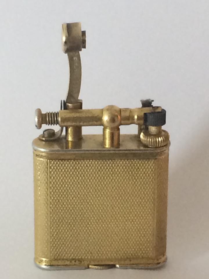 Ca. 1925 Solid Brass Dunhill LiftArm Cigarette Lighter Antiques Board