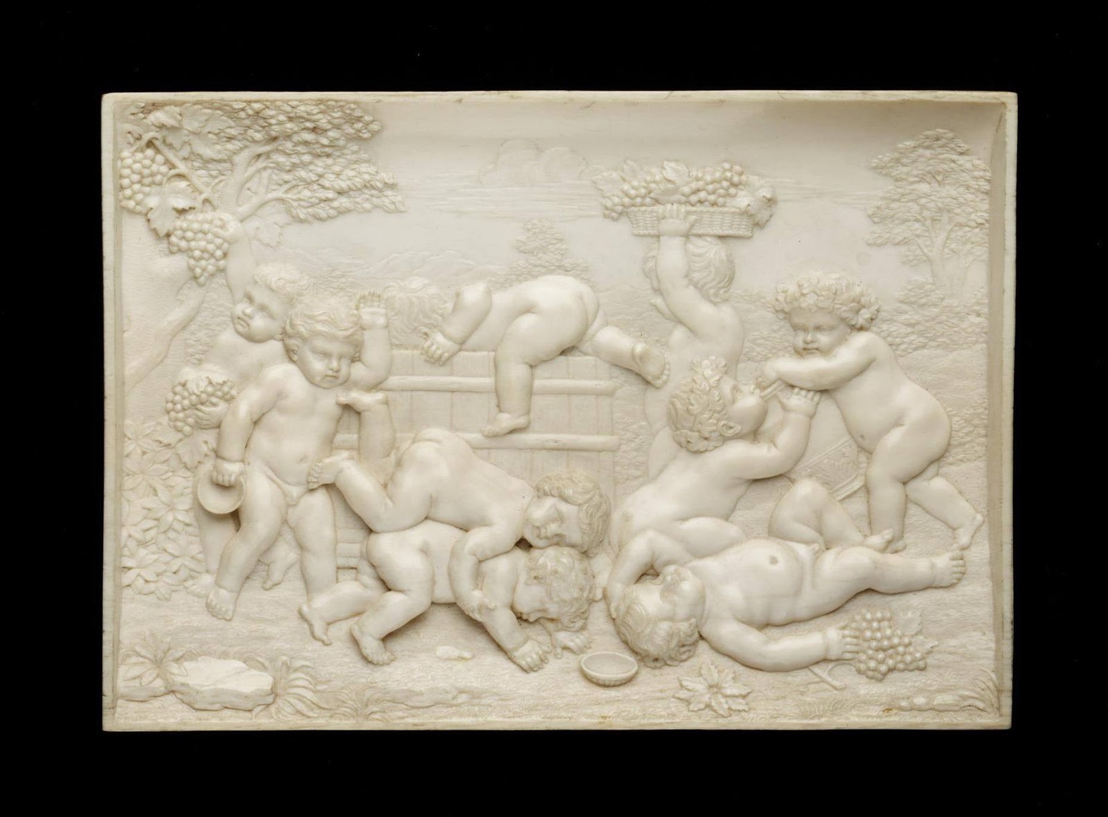 Duquesnoy-François-Bacchanalian-infants-playing-with-grapes-c1650-70-ivory-relief-V&A-Flemish.jpg