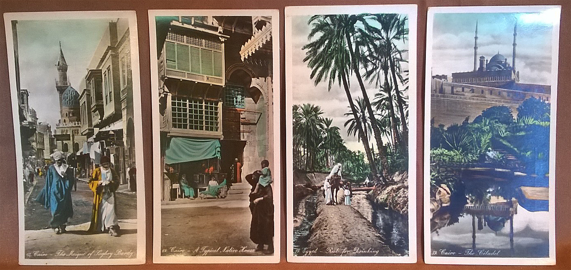 8 Egyptian postcards... Antiques Board