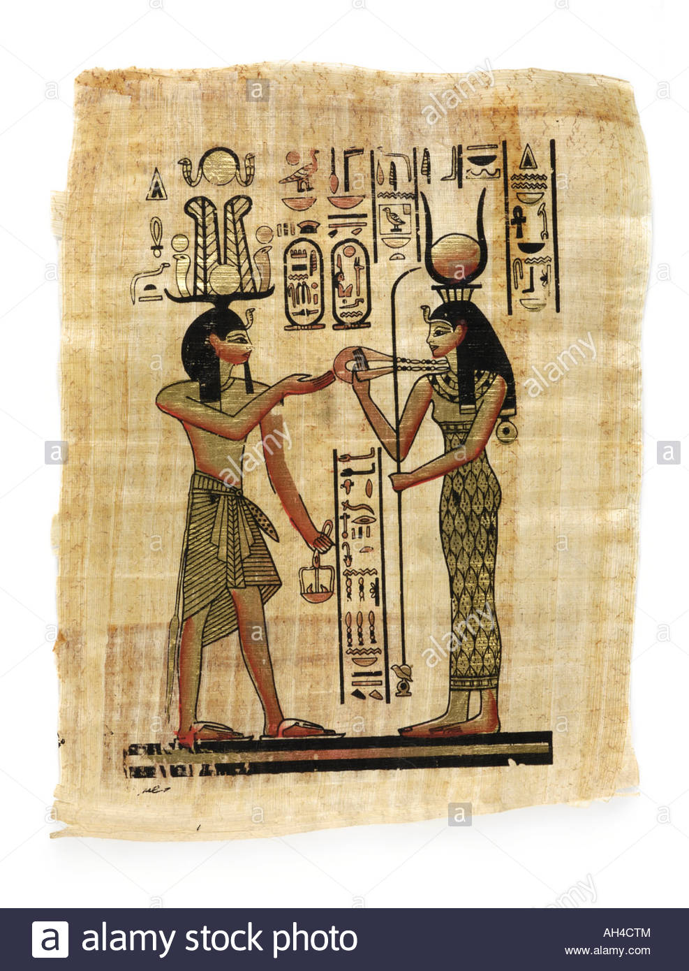 egyptian-souvenir-papyrus-with-antique-art-drawing-AH4CTM.jpg