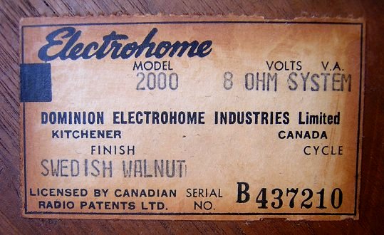 Electrohome Model 2000 Omni-directional Stereo Speaker MCM Record Player -c.jpg