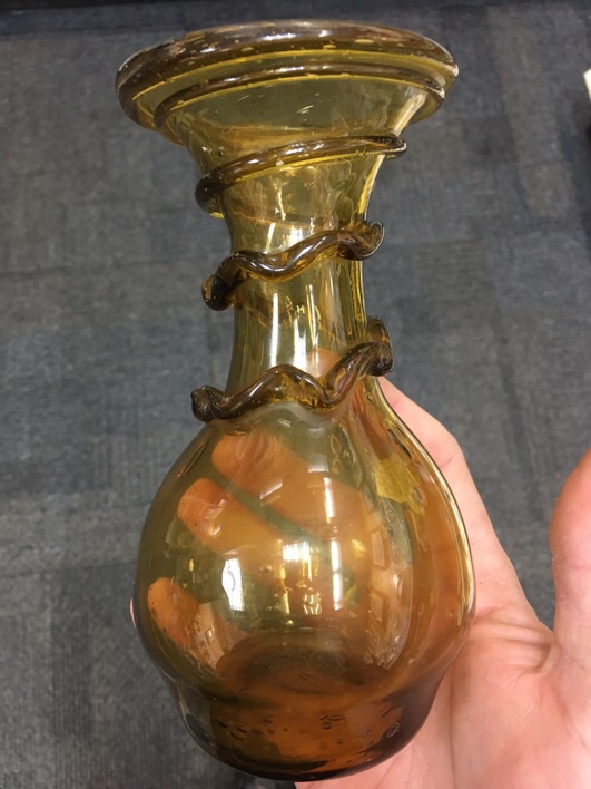 Amber Glass Vase Antiques Board