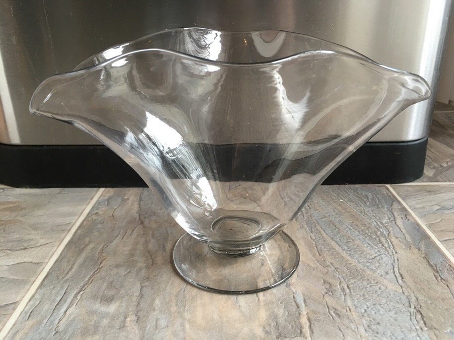 Clear Hand Blown Glass Vase Antiques Board