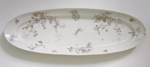 French France Porcelain Aesthetic Period Fish Server Dish Insects Plate Platter -a.jpg