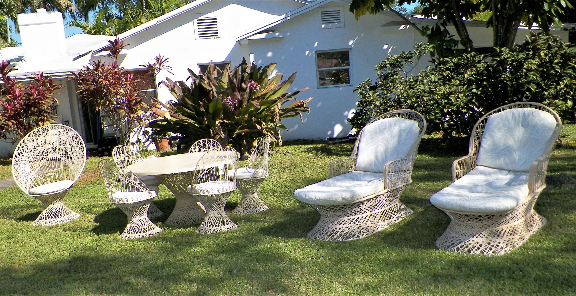 FURNITURE CHAIR FIBERGLASS SPUN RUSSELL WOODARD SET 1AA.JPG