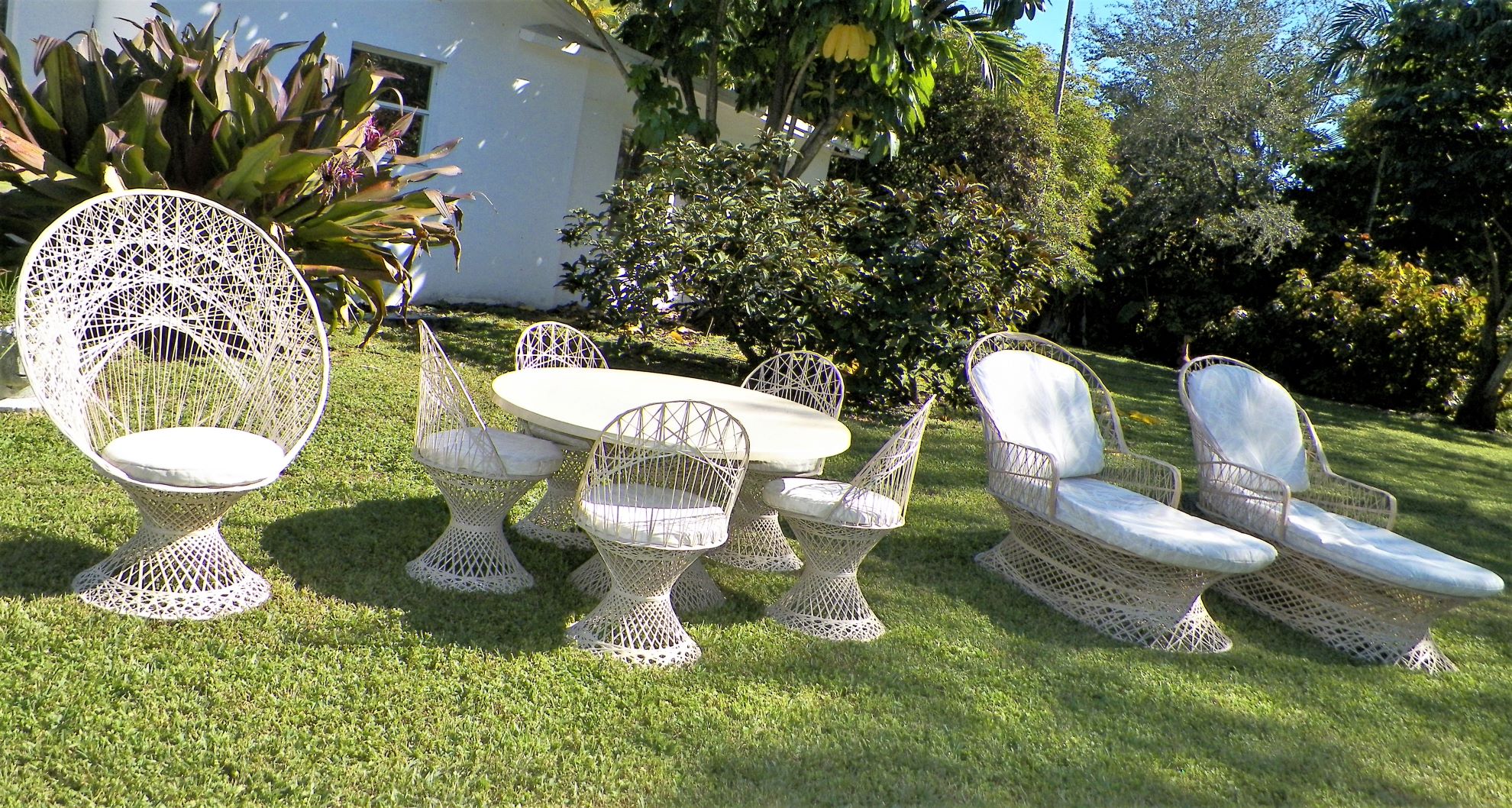 FURNITURE CHAIR FIBERGLASS SPUN RUSSELL WOODARD SET 1AAA.JPG