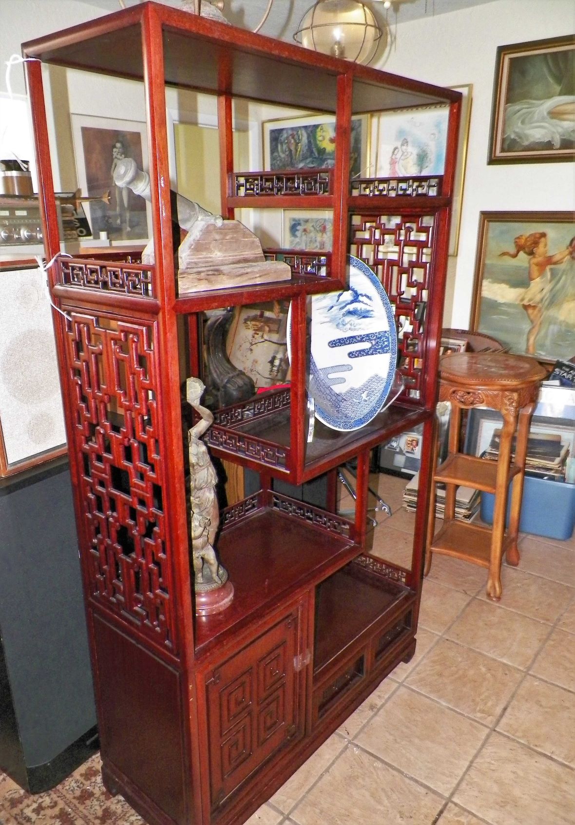 TODAY'S FIND! CHINESE ASYMMETRICAL DISPLAY CASE? (Is that the name
