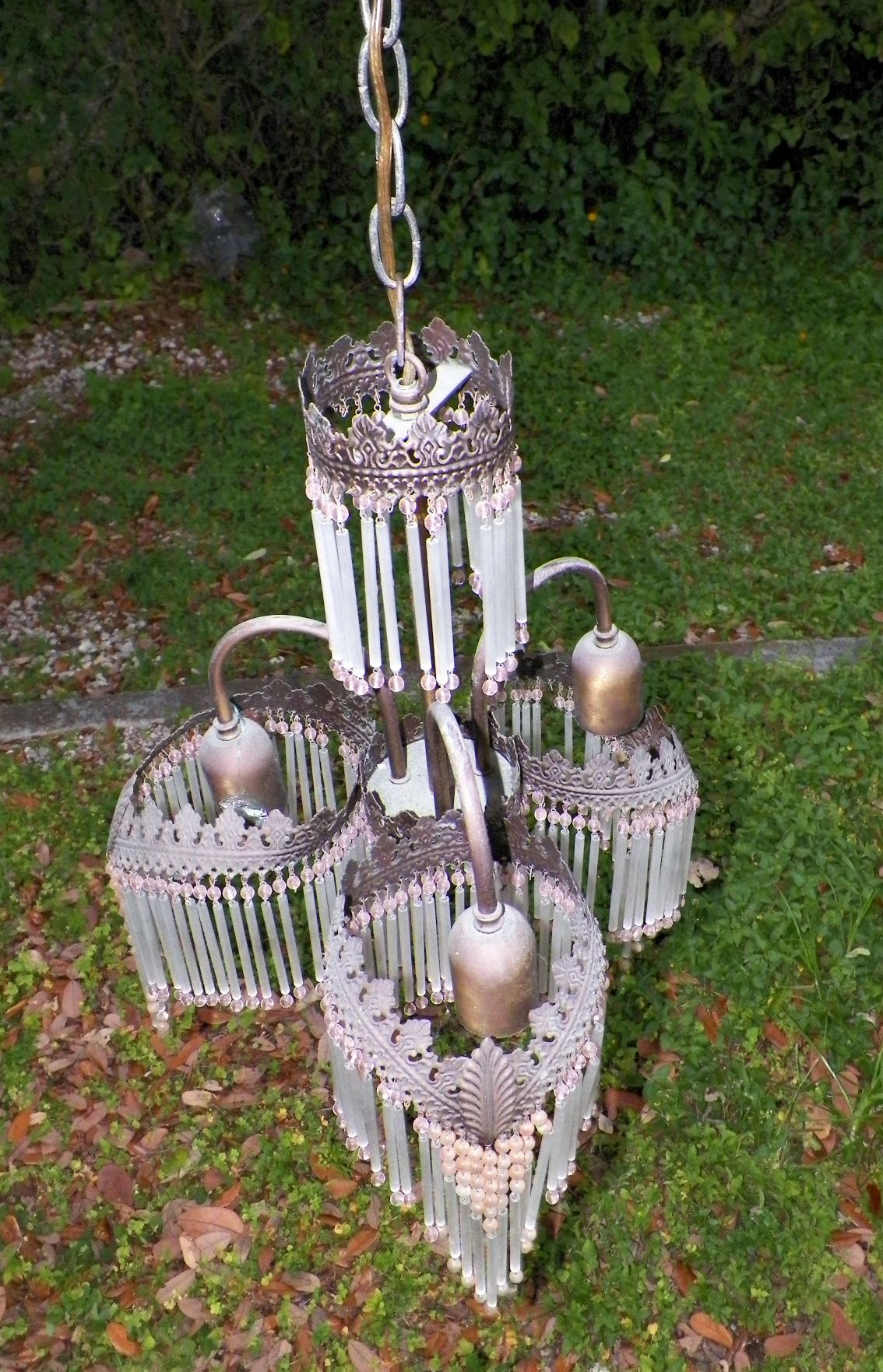 FURNITURE LAMP GERMANY PAIR GLASS CRYSTALS 7AAZZ.jpg