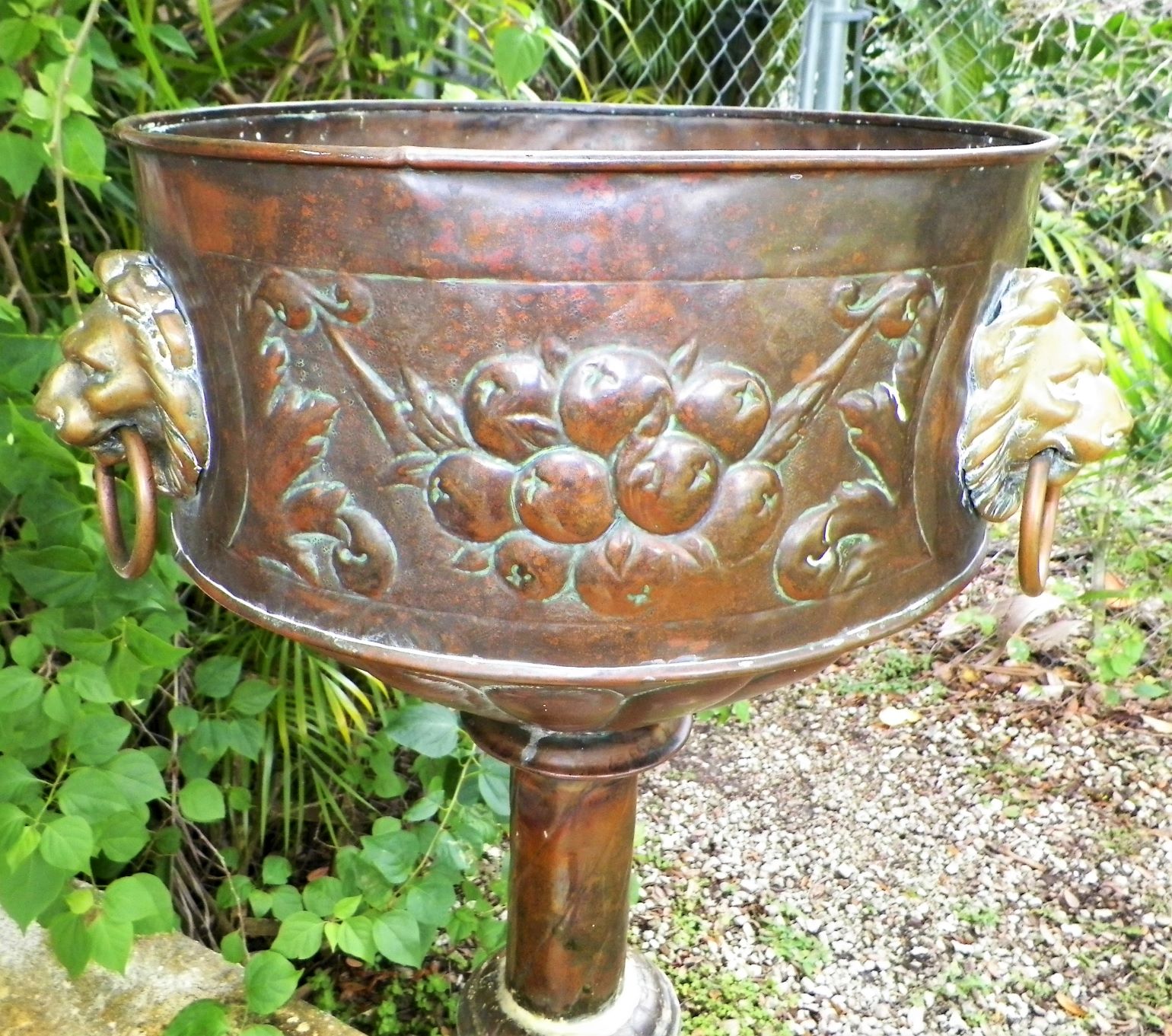 FURNITURE PLANT STAND BRASS COPPER 2AA.JPG