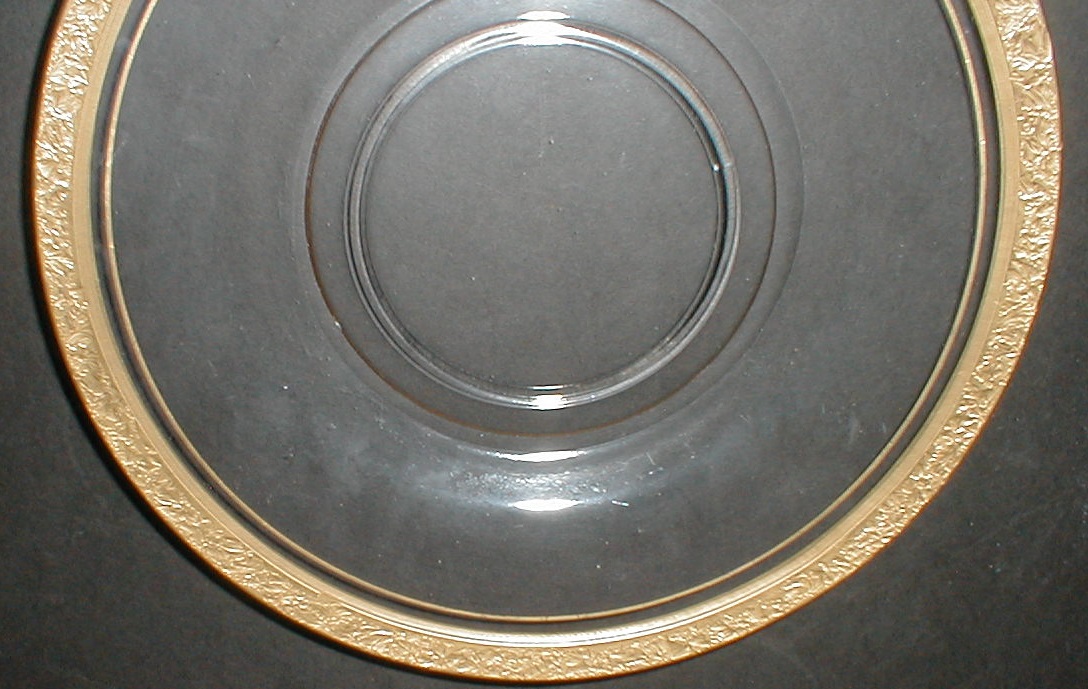 gold encrusted rim glass plate ground foot P1010028.JPG