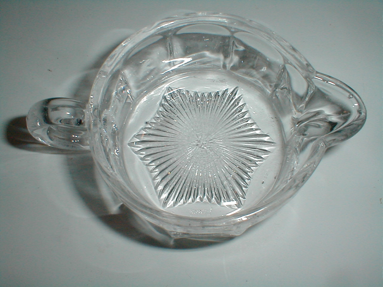 heisey narrow flute STACKING CLEAR GLASS CREAMER.JPG
