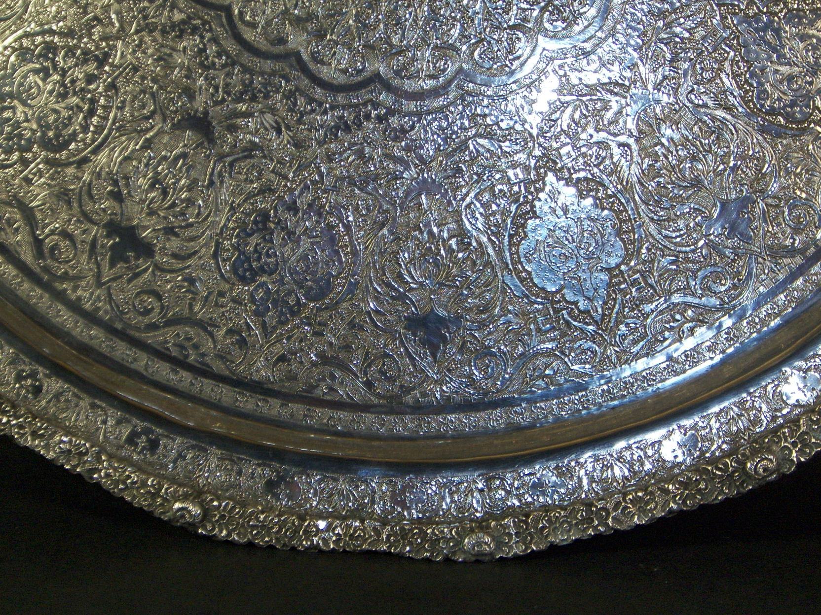 Persian Silver Tray Antiques Board