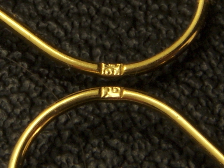 Gold Earrings Maker Mark Antiques Board