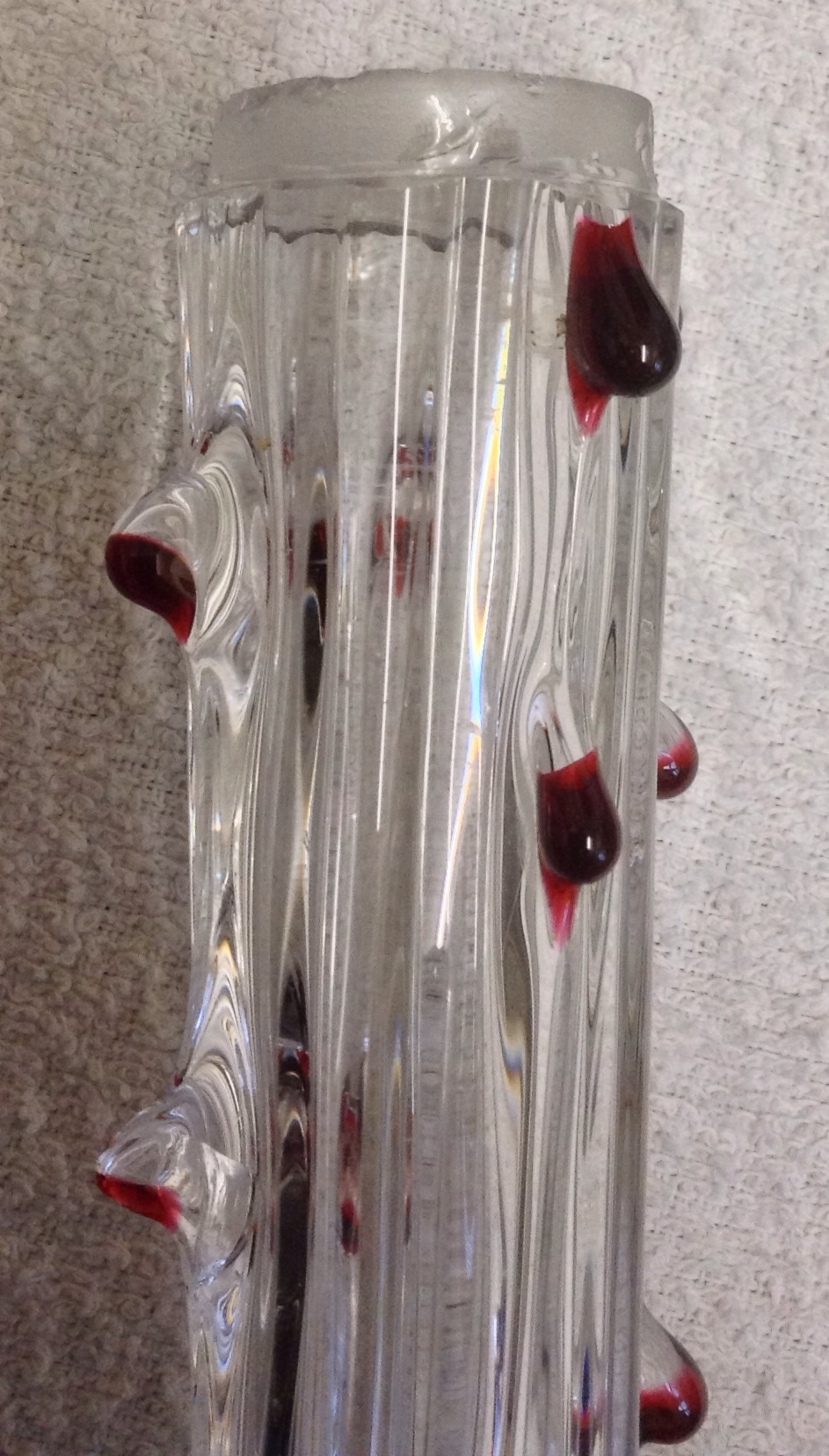 Glass vase signature. Antiques Board