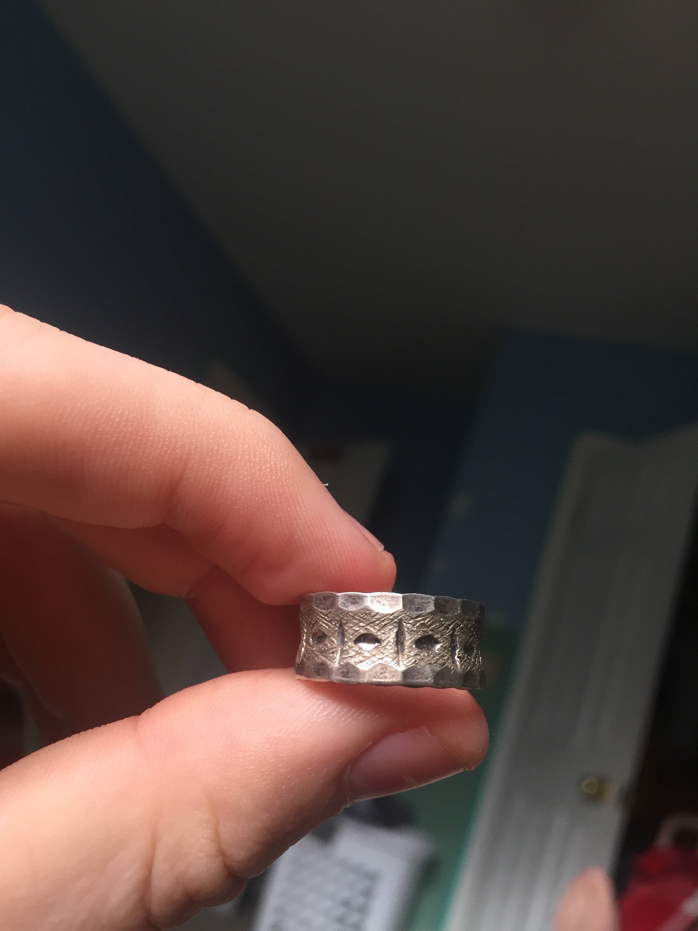 Old Ring Found Metal Detecting Antiques Board
