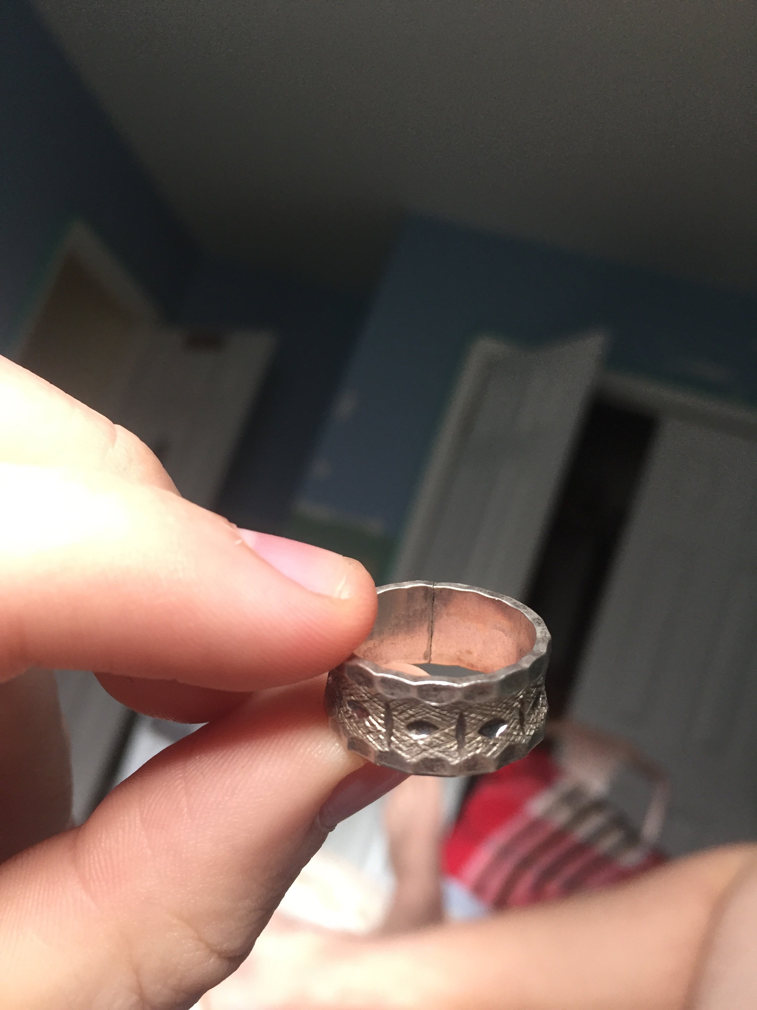 Old Ring Found Metal Detecting Antiques Board