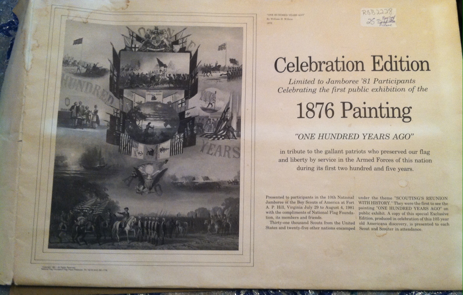 1981 Boy Couts Jamboree..Celebration 1876 painting Limited Print