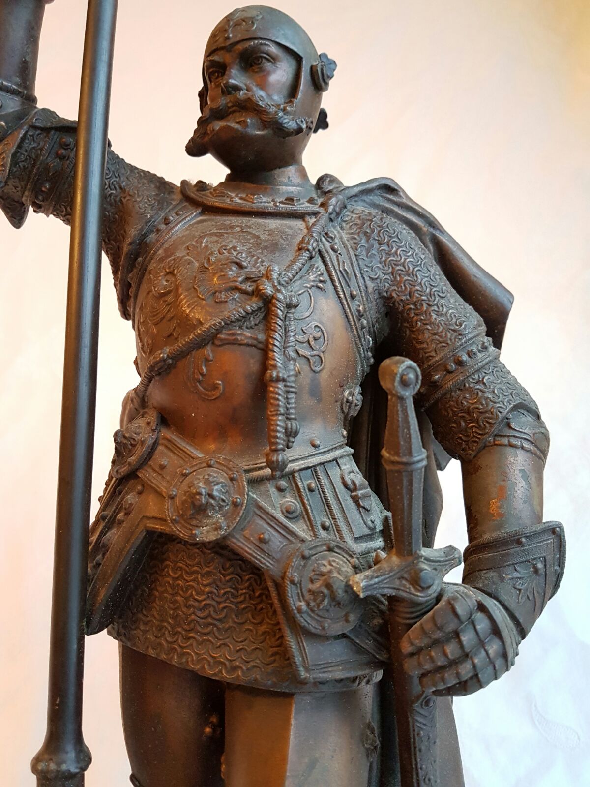 Spelter Sculpture French Warrior (ca. 1880) | Antiques Board