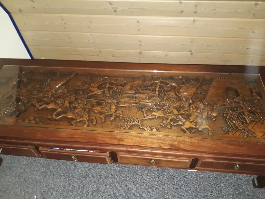 Teak wooden vietnamese Table (Vietnam War) Antiques Board