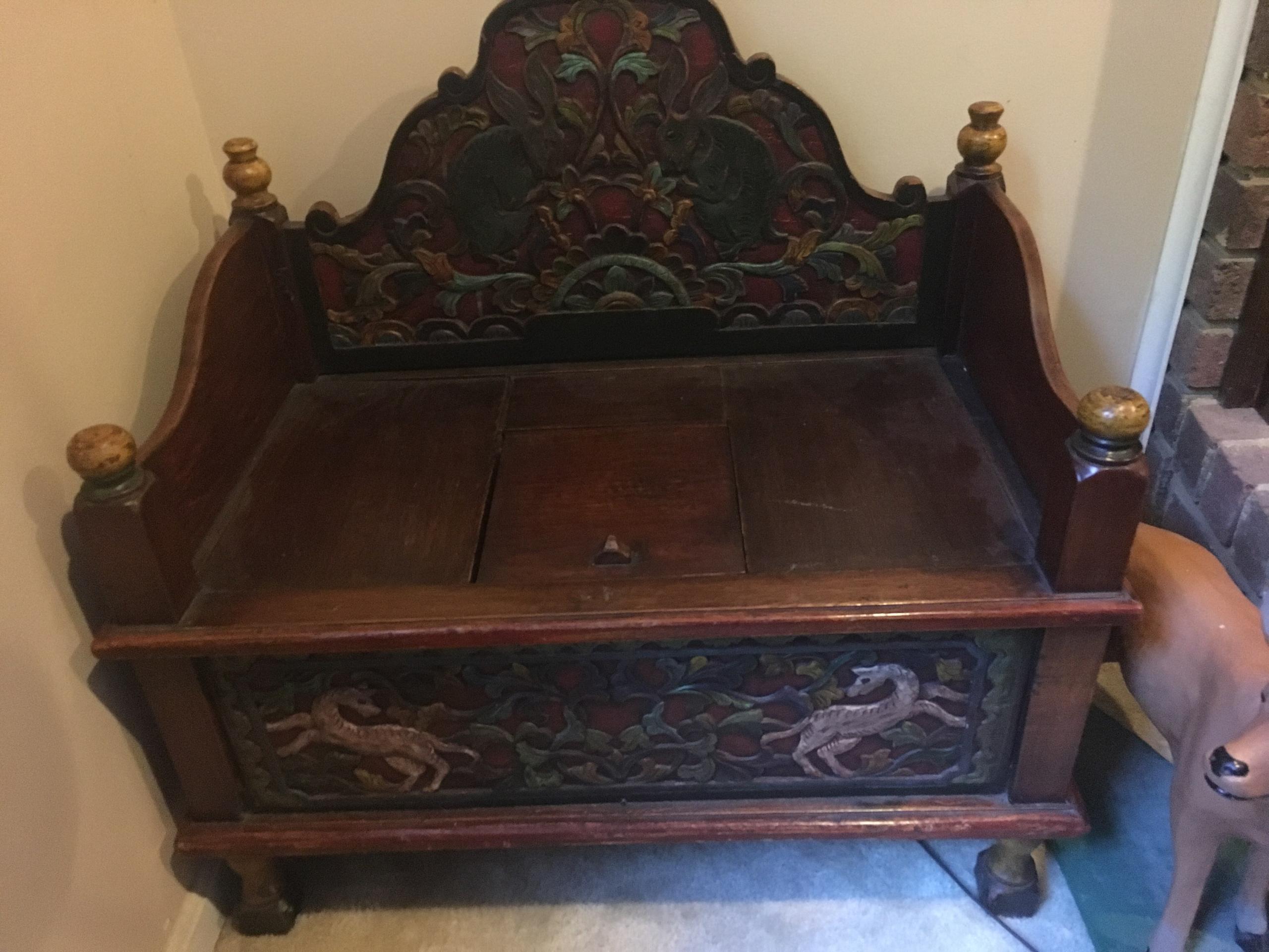 Indian Thai Meditation Chair Antiques Board