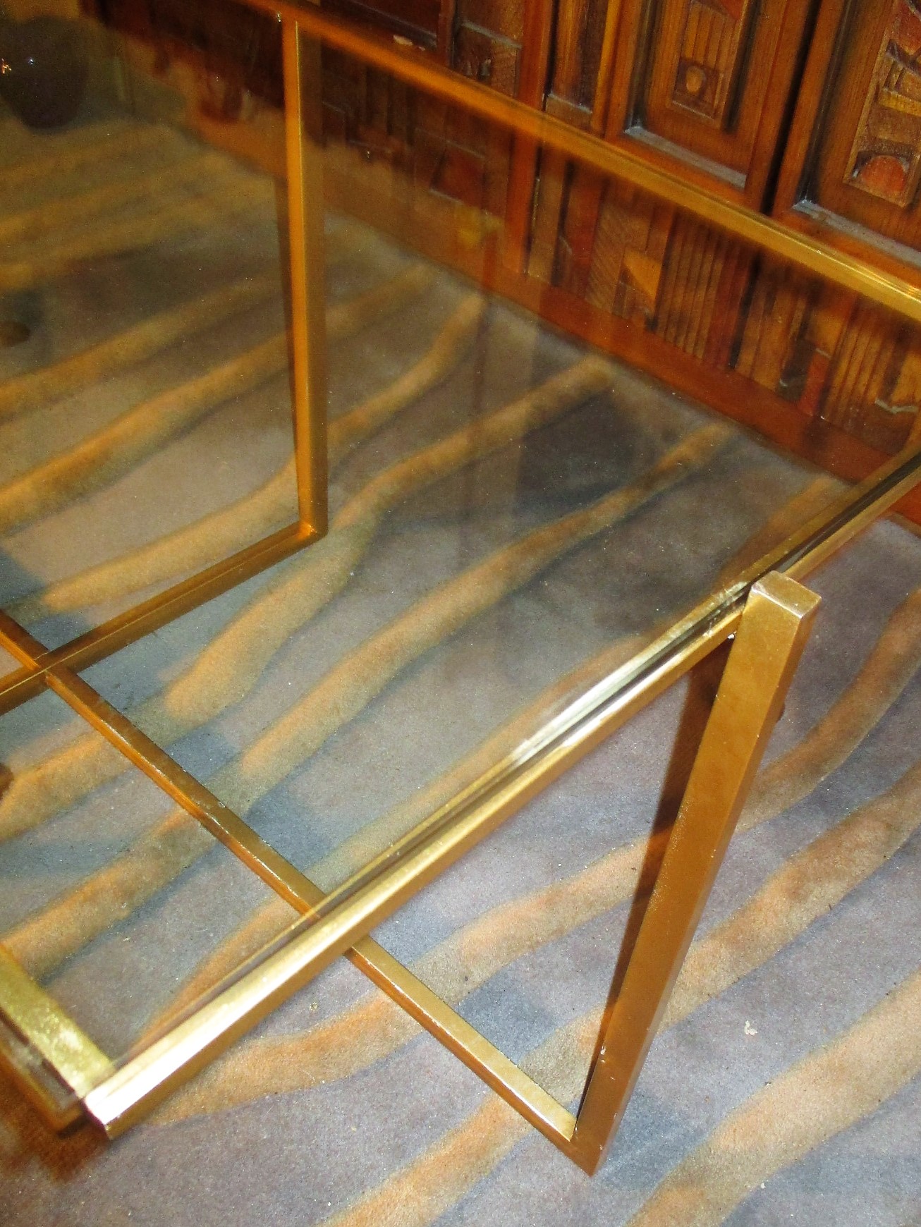 MCM MidCentury Brass & Glass Coffee TableManufacturerDesigner Help