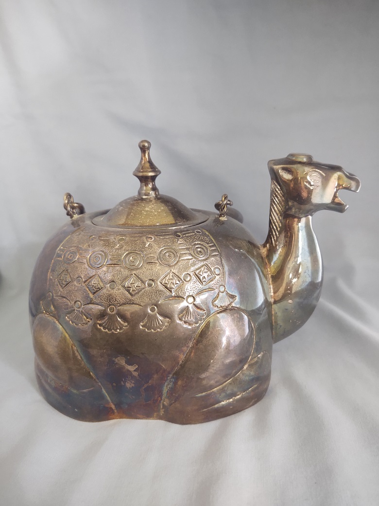 Camel Teapot Would like to ID Country and Metal Antiques Board