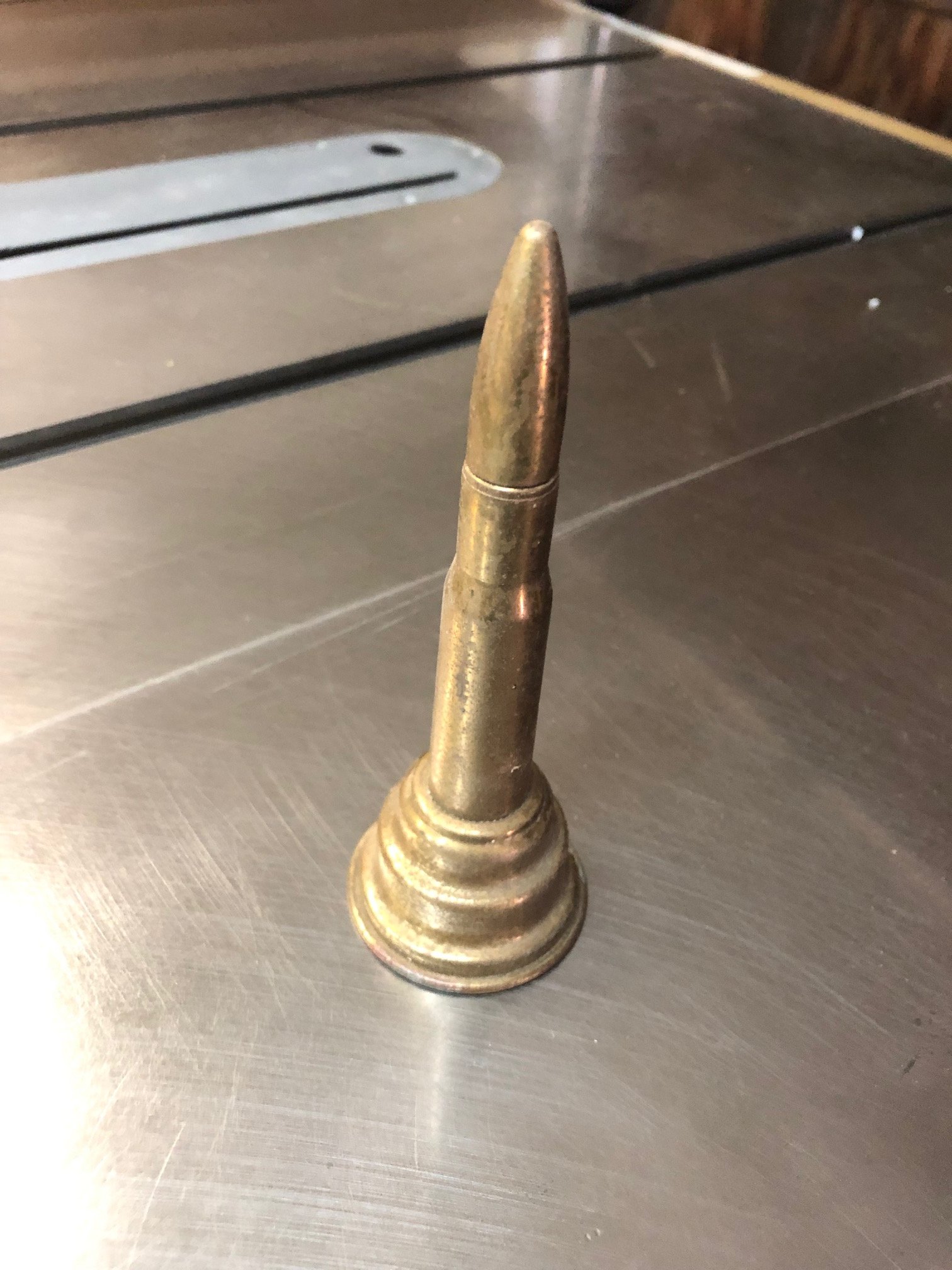 50 cal brass cigarette lighter Antiques Board