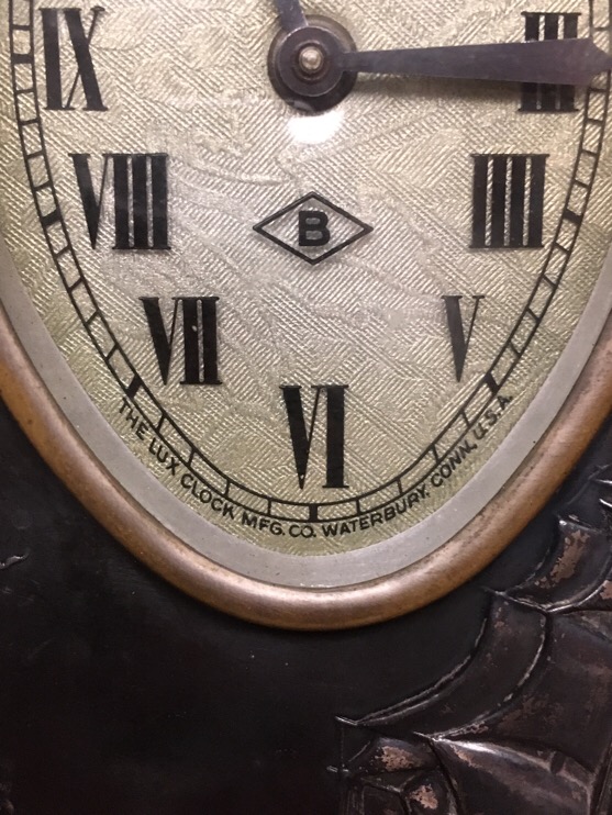 Lux Silver Plated Clock Antiques Board