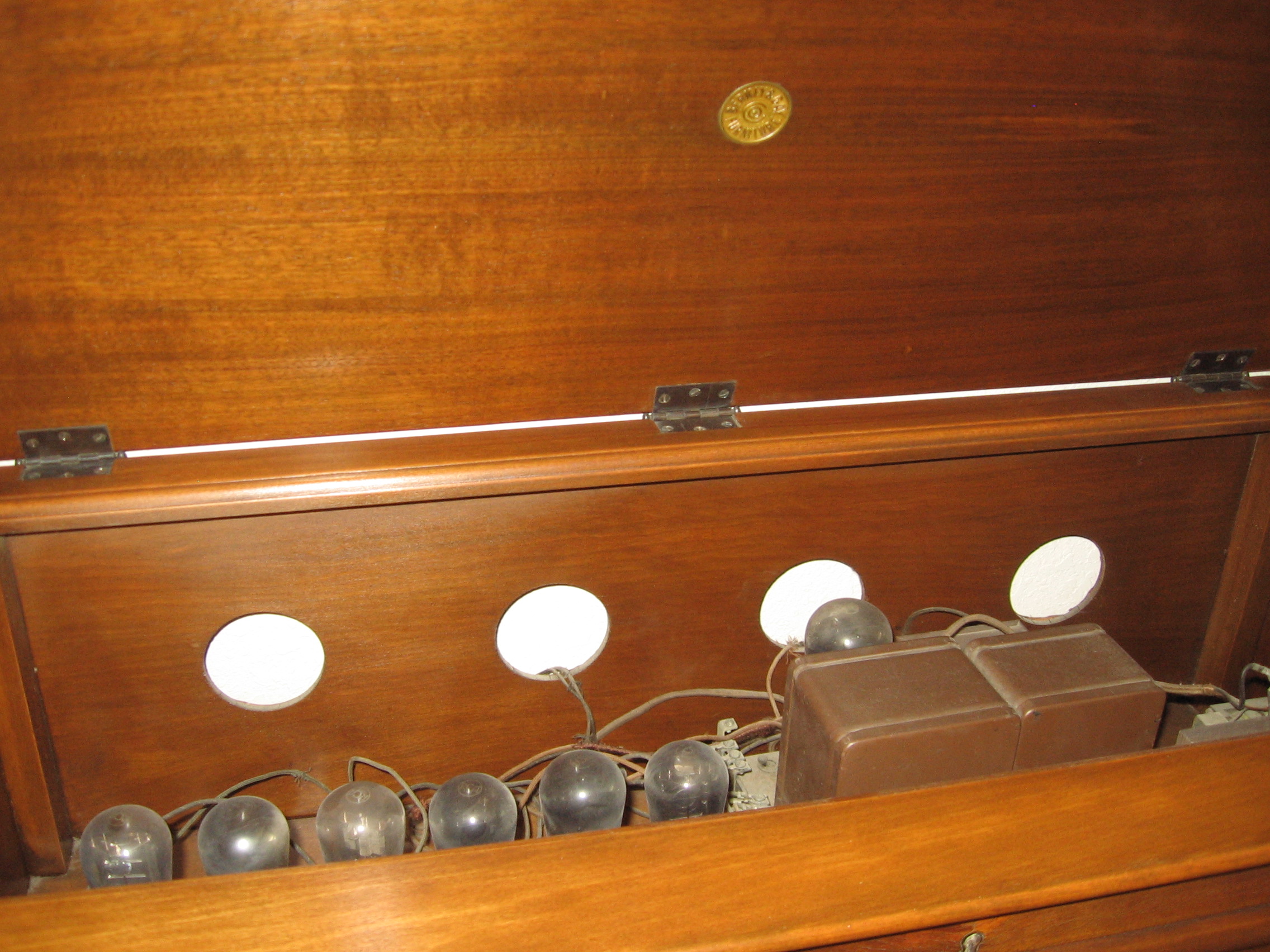 Berkey and Gay with radio Antiques Board