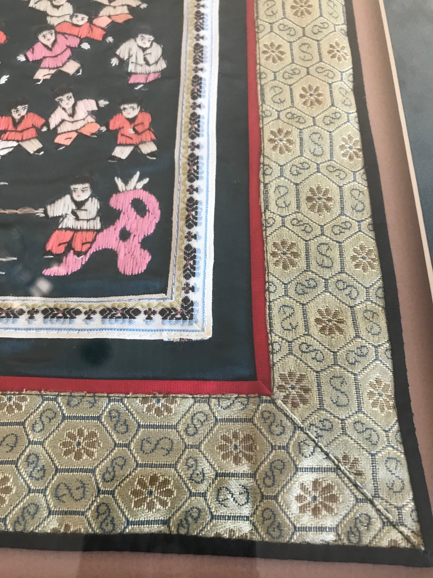 Chinese Silk Tapestry Antiques Board
