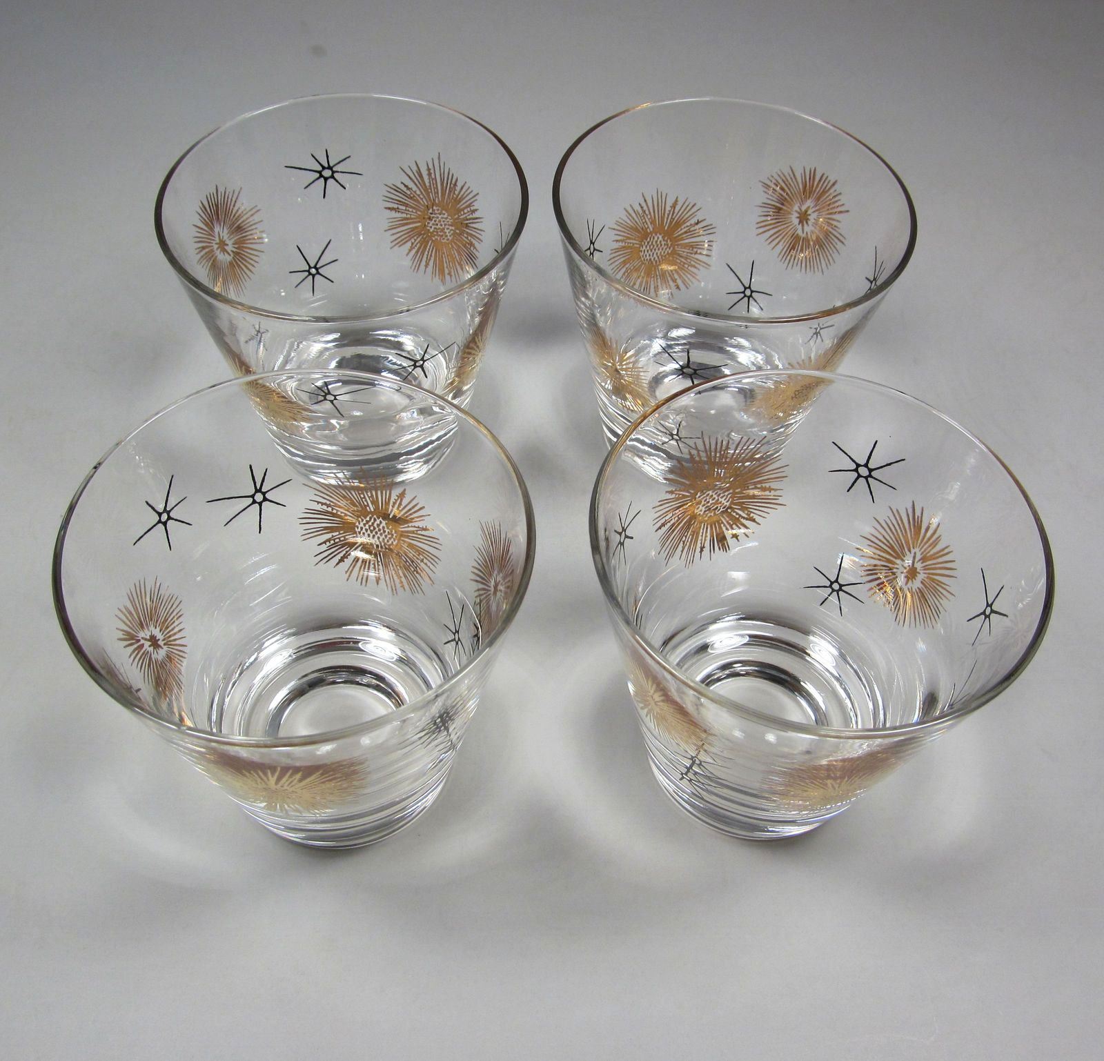 Starburst / atomic barware Federal Glass? Antiques Board