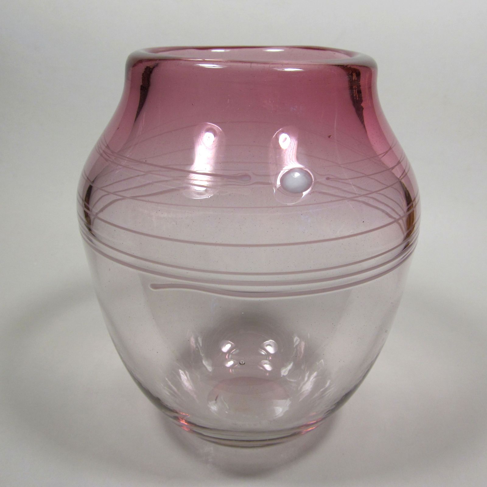 Signed art glass vase & paperweight Antiques Board