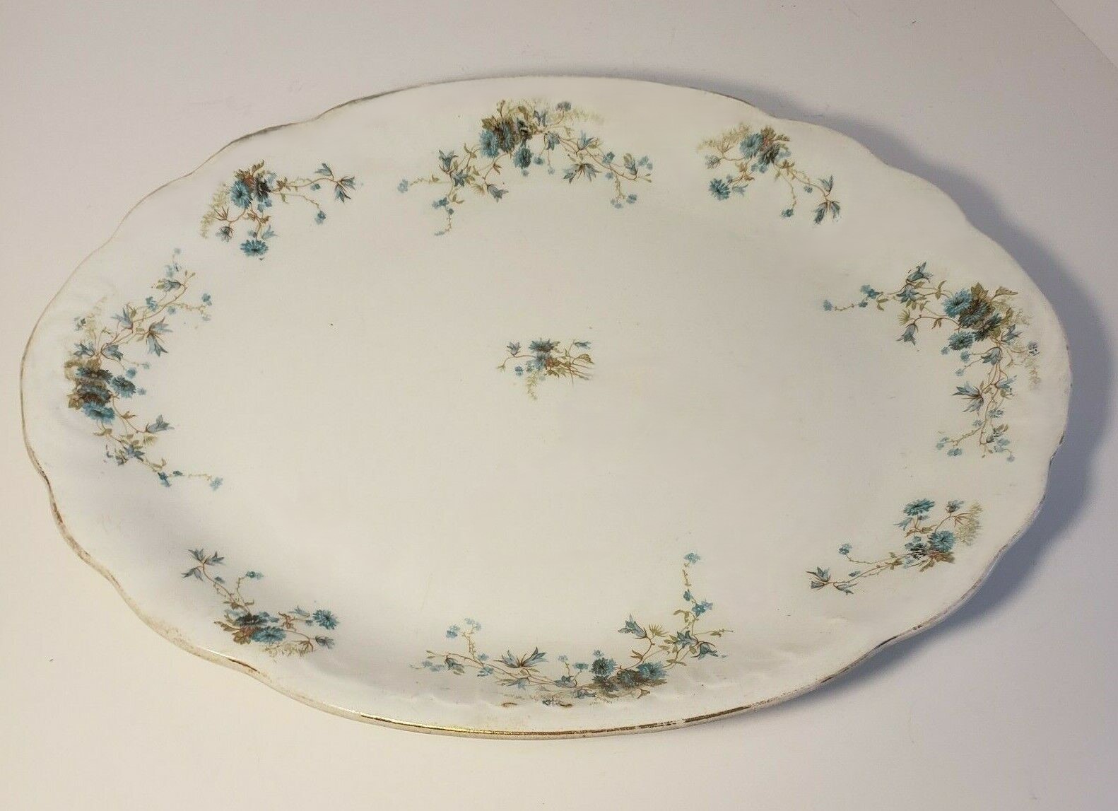 J. M. & S Co PSYCHEBlue Floral Ceramic Royal Porcelain Psyche Platter.jpg