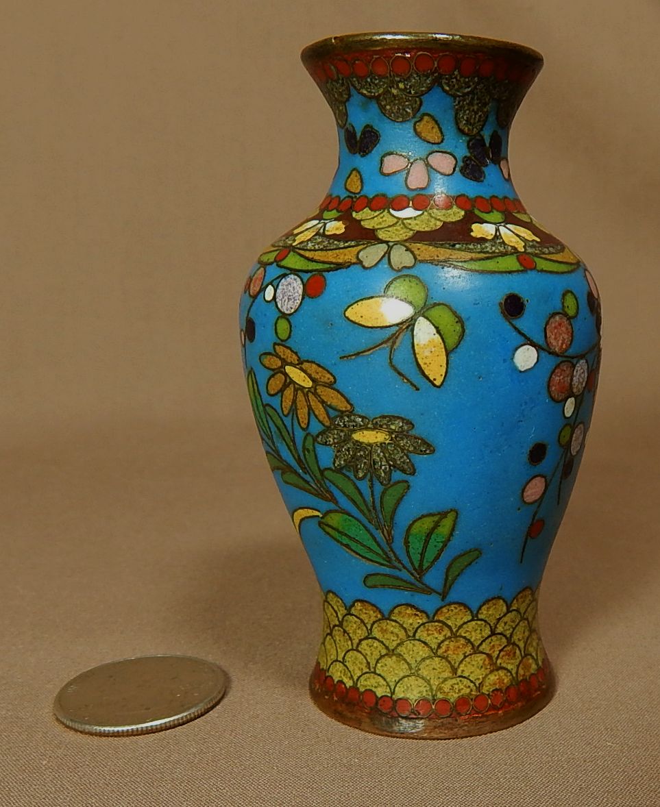 Small Cloisonne Vase Antiques Board