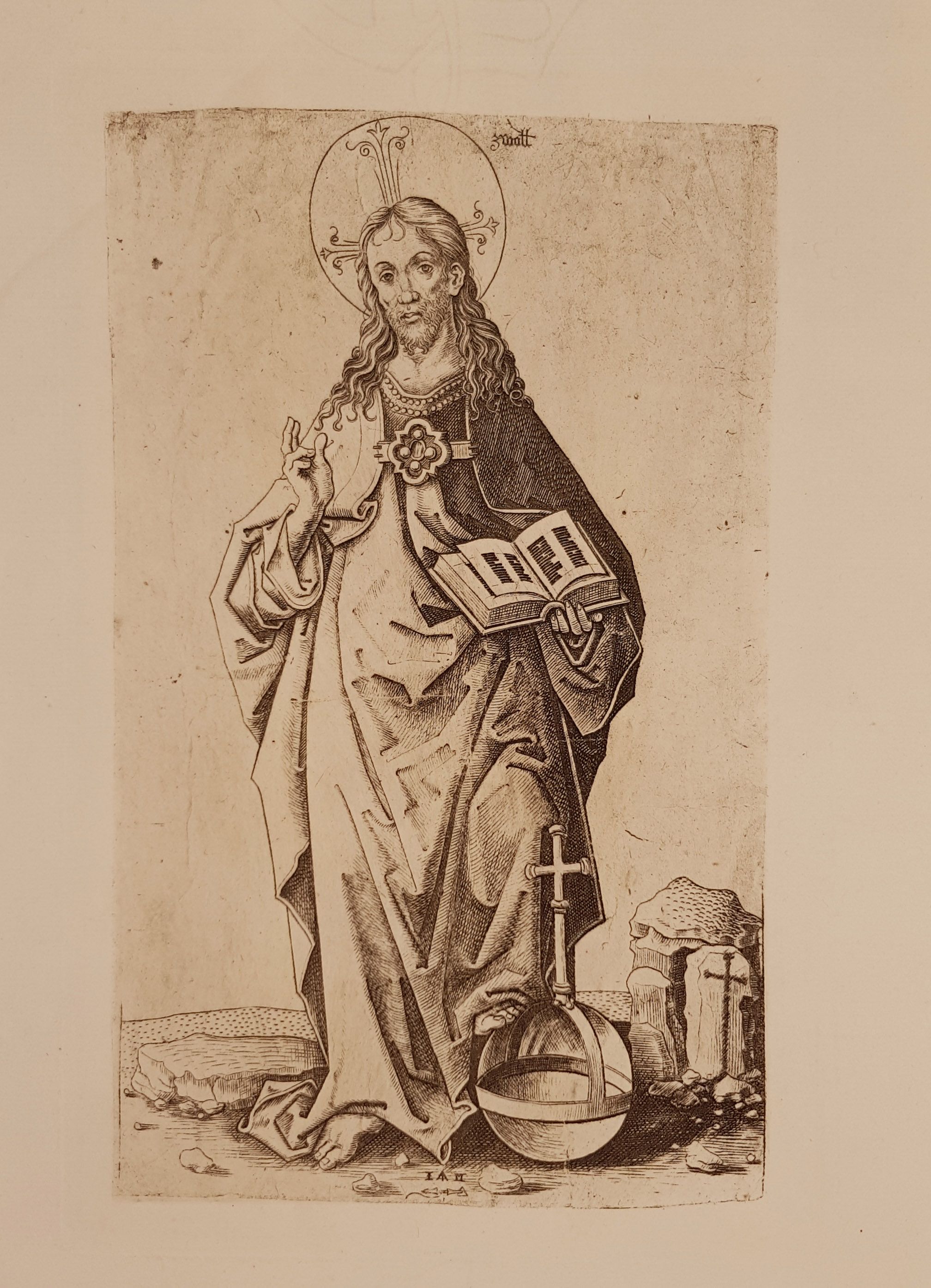 Stunning & quite old Jesus engraving Antiques Board