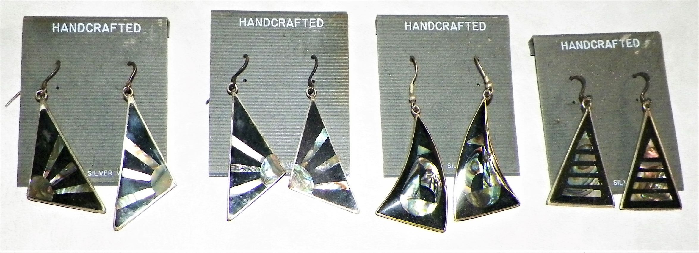 JEWELRY EARRINGS SILVER & TURQUOISE A GROUP 2AA.JPG