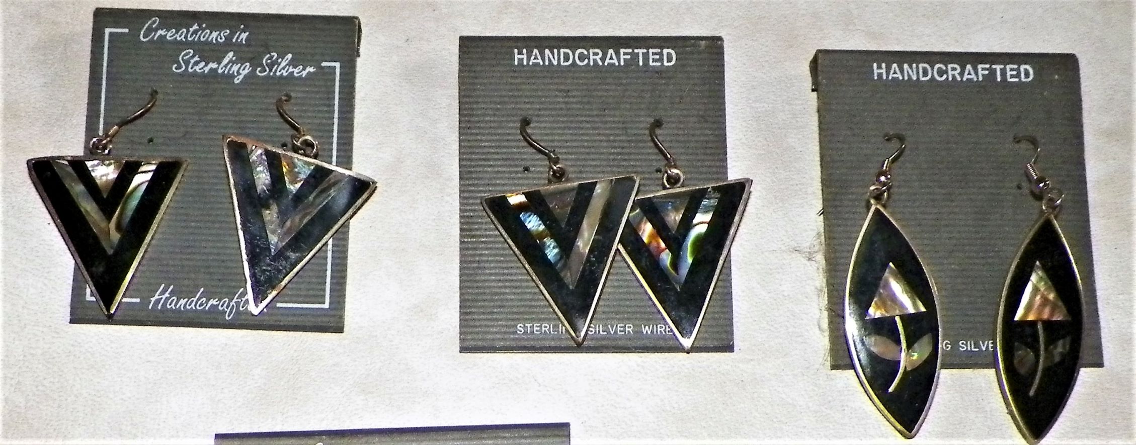 JEWELRY EARRINGS SILVER & TURQUOISE A GROUP 3AA.JPG