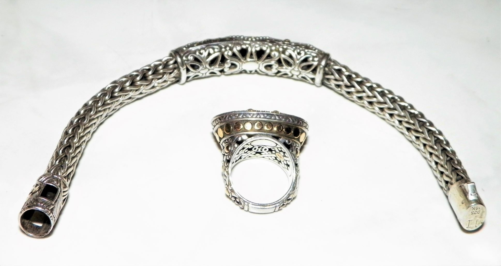 JEWELRY GOLD & SILVER DOTS BRACELET & RING 2AAA.JPG