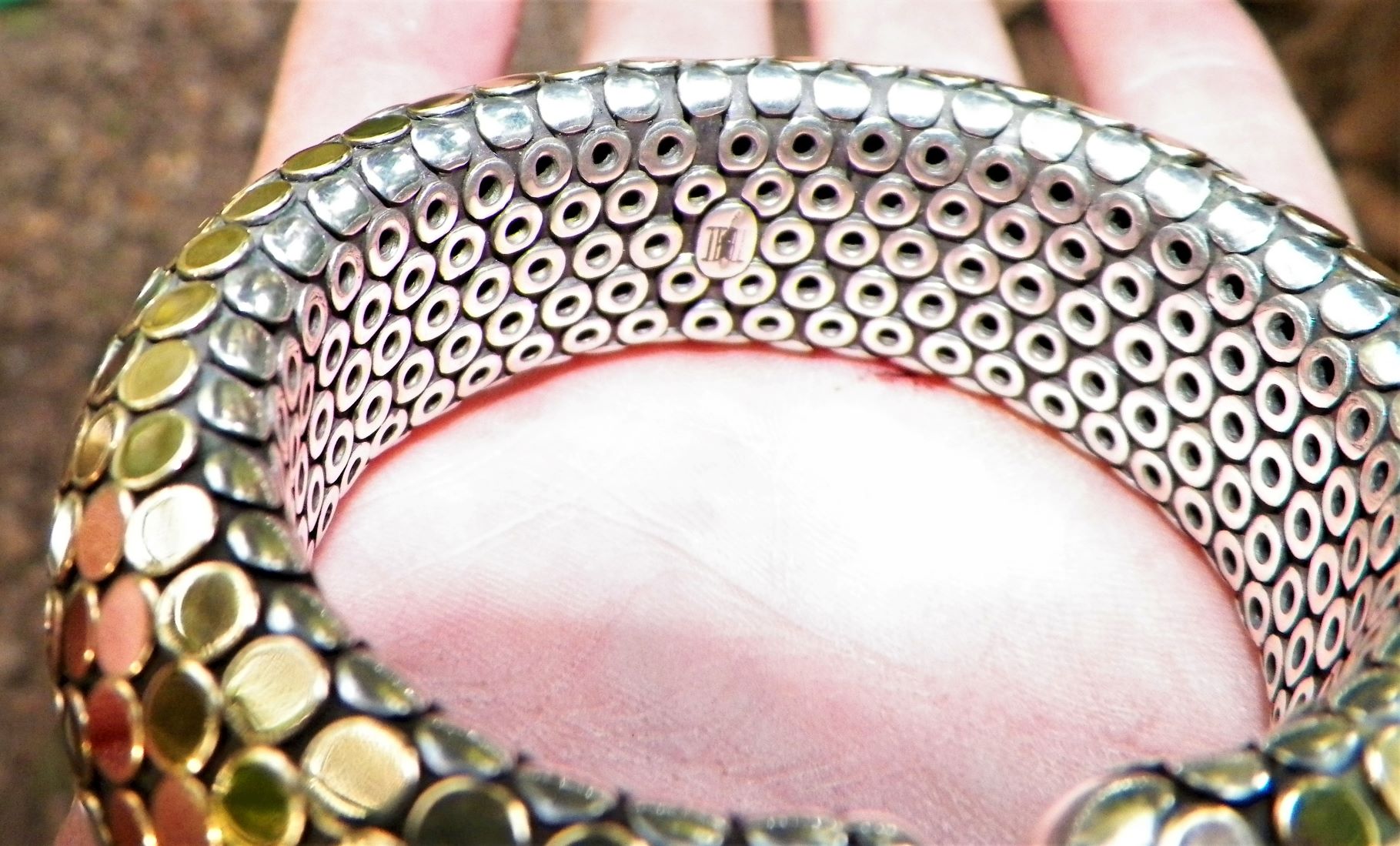 JEWELRY GOLD & SILVER DOTS JOHN HARDY BRACELET 3  5AA.JPG