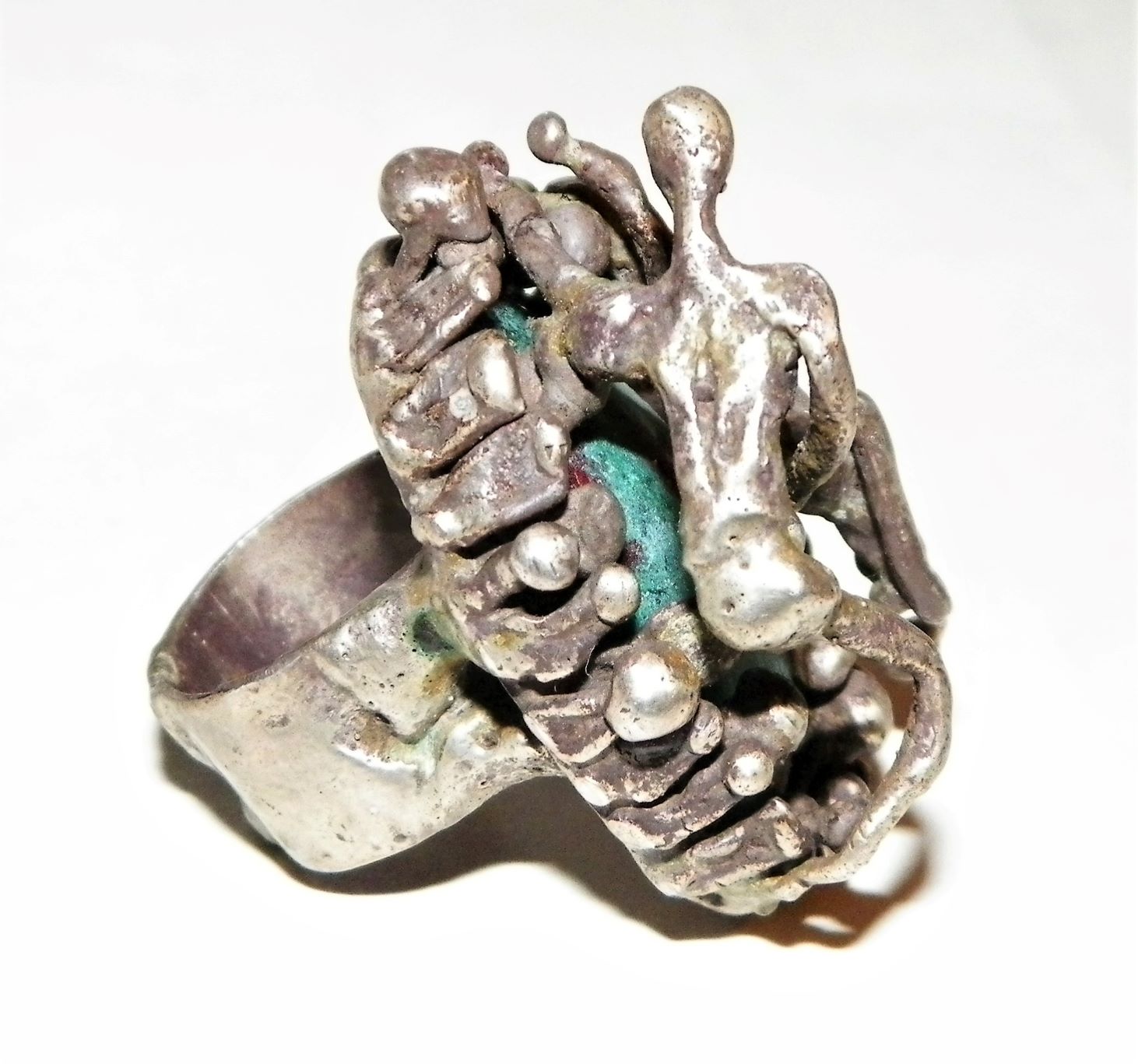 HELP! INFO ON MID CENTURY RING MADE OF BRUTALIST(?) SCULPTURE ...