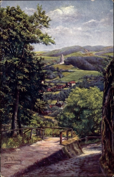 Kuenstler-Ak-B-v-Wening-Lutherstadt-Eisenach-Thueringen-Aussichtspunkt-Burschenschaftsdenkmal.jpeg